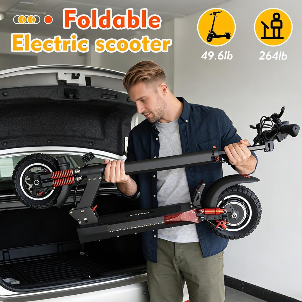 Electric Scooter for Adults, 350W/800W Motor, 15/22/34 Miles Range, 8.5/10' tire, Folding E-Scooter with Dual Suspension, Teenage Off-Road E Scooter
