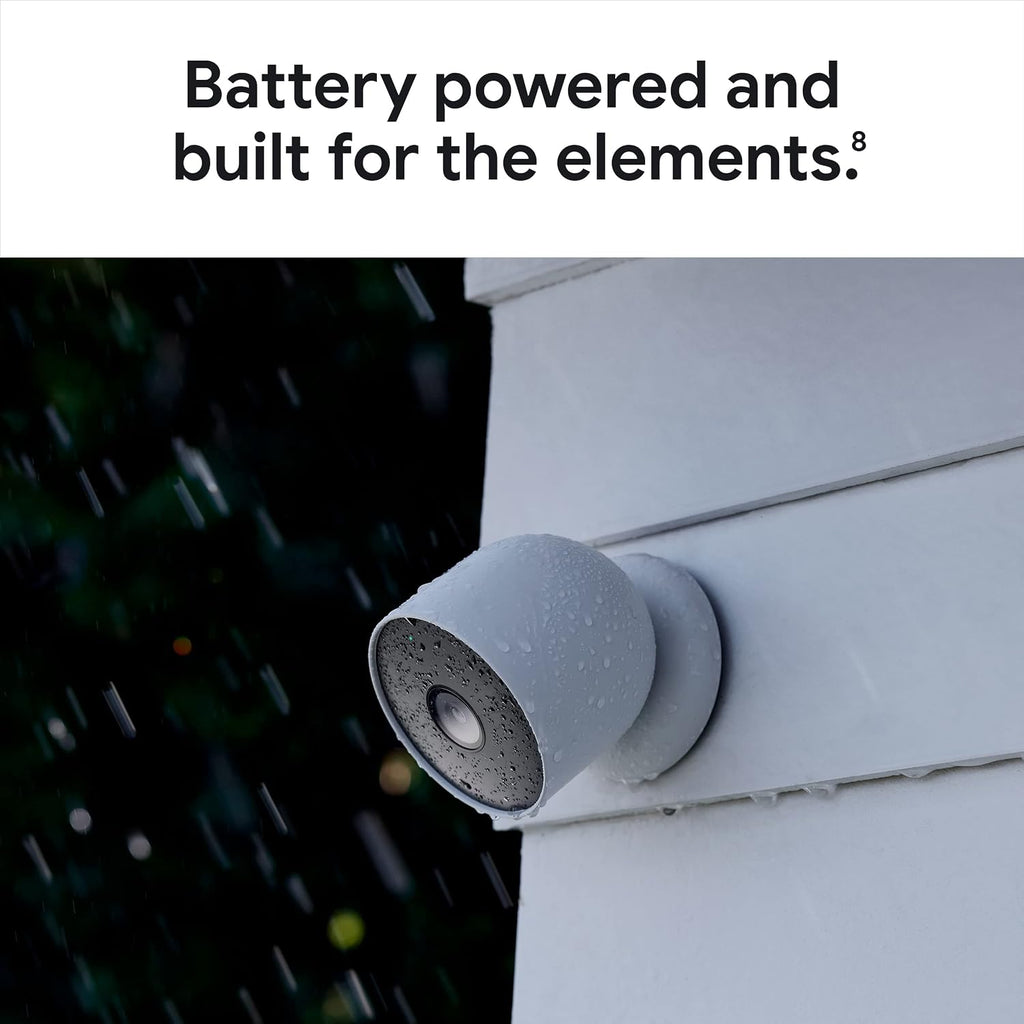 Google Nest Cam Outdoor or Indoor, Battery 2nd Generation - Snow (Renewed)