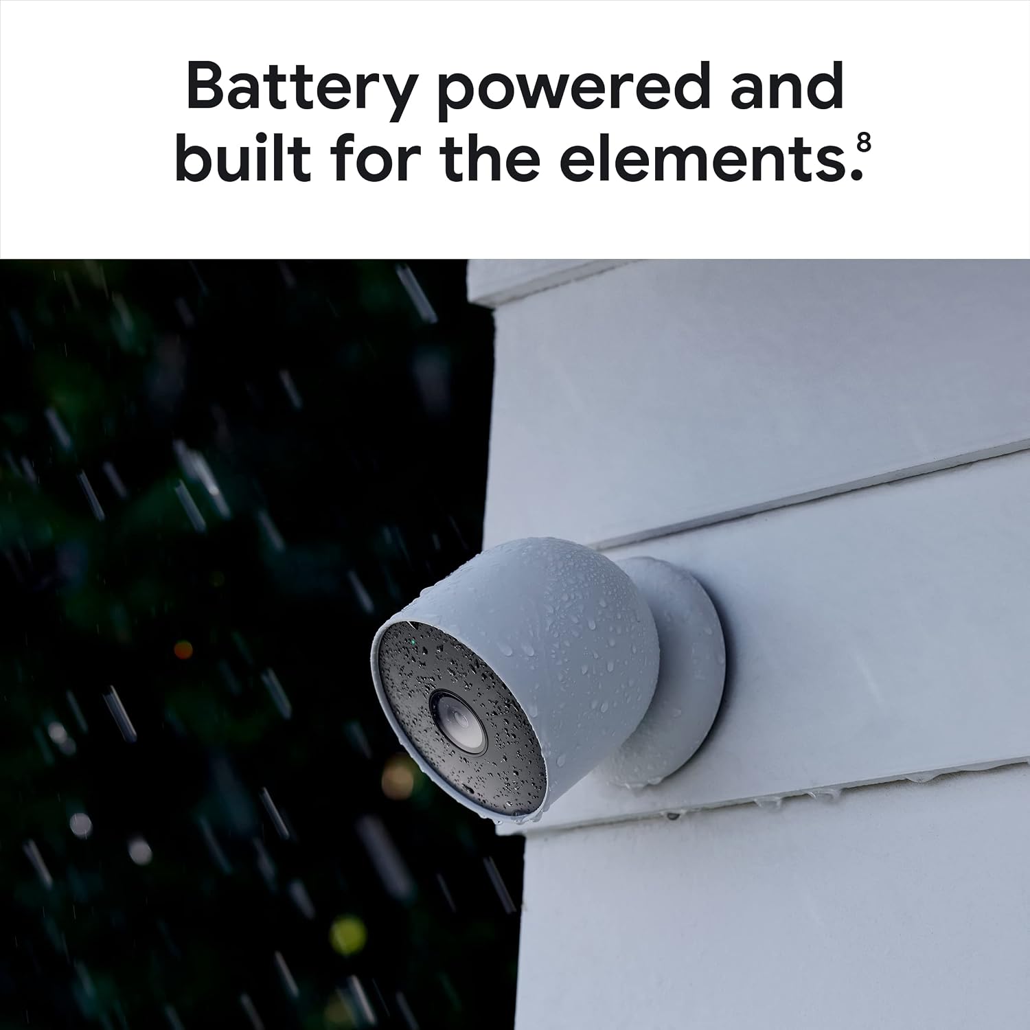 Google Nest Cam Outdoor or Indoor, Battery 2nd Generation - Snow (Renewed)