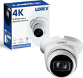 Lorex 4K 8MP IP PoE White Wired Security Dome Camera | Add-On Camera | Color Night Vision | Smart Motion Detection (Person/Vehicle) | Listen-in Audio | IP67 Weatherproof | Metal Housing