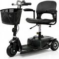 Vive 3 Wheel Mobility Scooter - Electric Powered Mobile Wheelchair Device for Adults - Folding, Collapsible and Compact for Travel - Long Range Power Extended Battery with Charger and Basket Included
