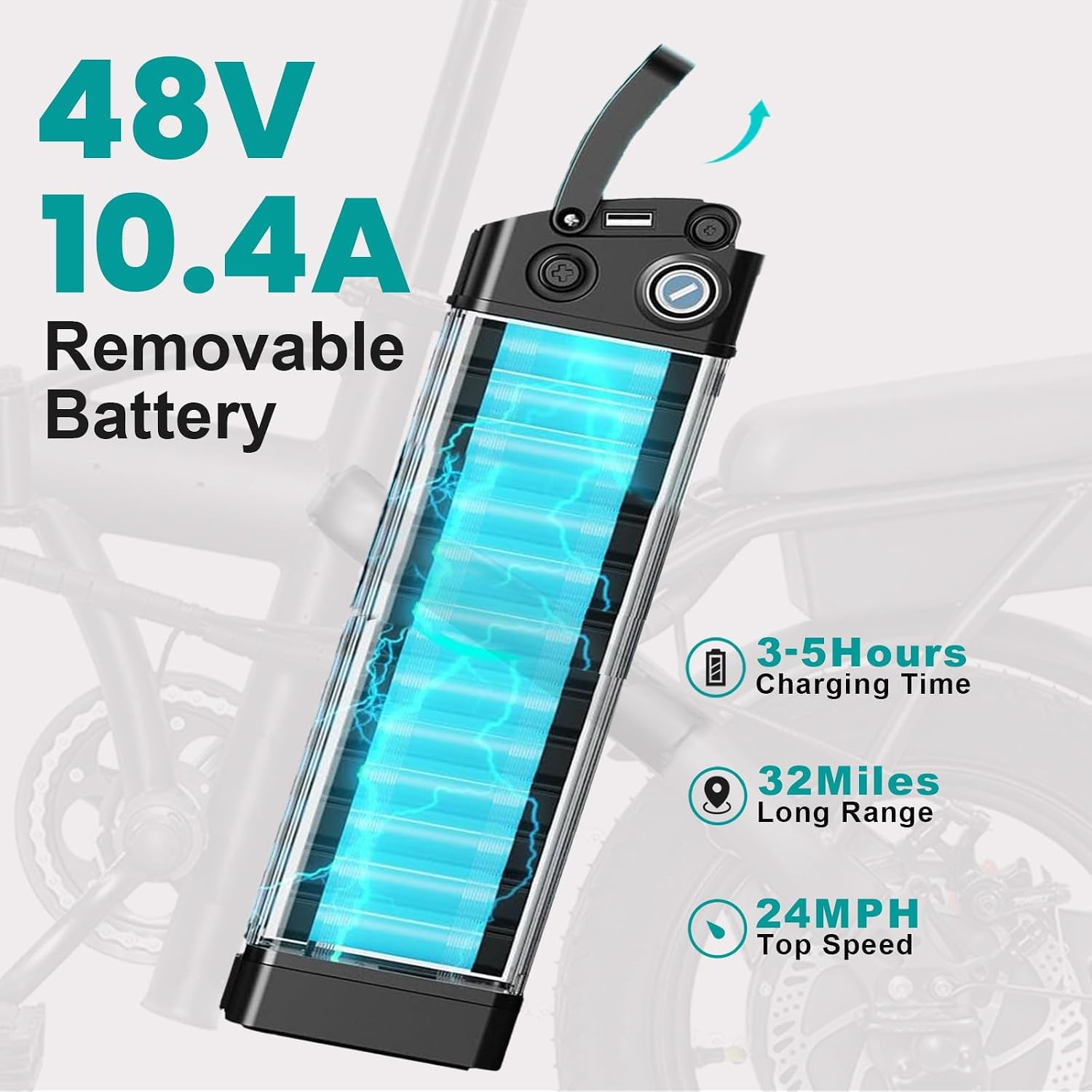 LELEKUAI Electric Bike for Adults and Teens, Folding Ebike,Commuter City Foldable with 560W Motor and 48V 10Ah Battery, 24MPH Speed Pedals Assist, Dual Disc Brakes,14' Compact Electric Bicycles