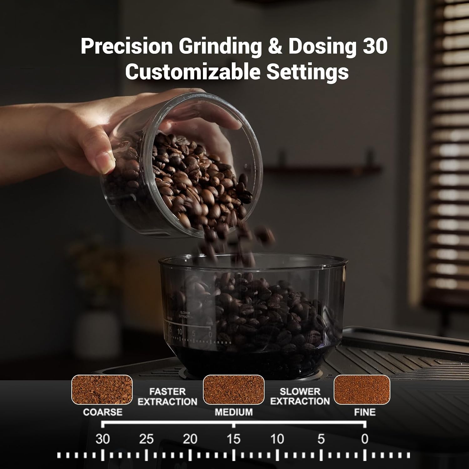 Gevi 20 Bar Espresso Machine with Built-in Grinder & Milk Frother | Professional Coffee Maker for Home | Cappuccino, Latte, 2.3L Removable Water Tank, Stainless Steel Steam Wand