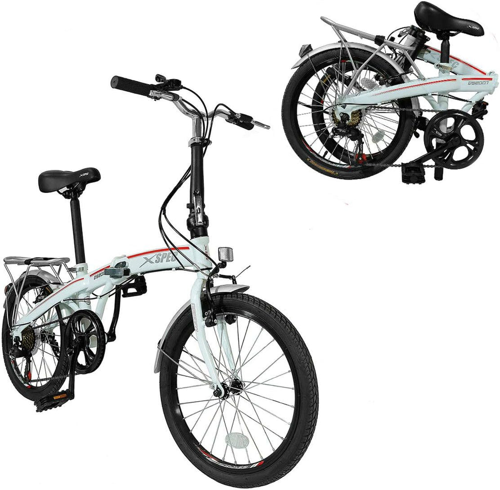 Xspec 20' 7 Speed Folding Compact City Commuter Bike (NOT an Electric Bike)