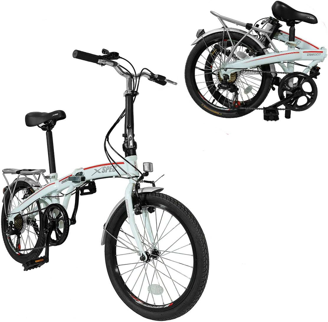 Xspec 20' 7 Speed Folding Compact City Commuter Bike (NOT an Electric Bike)