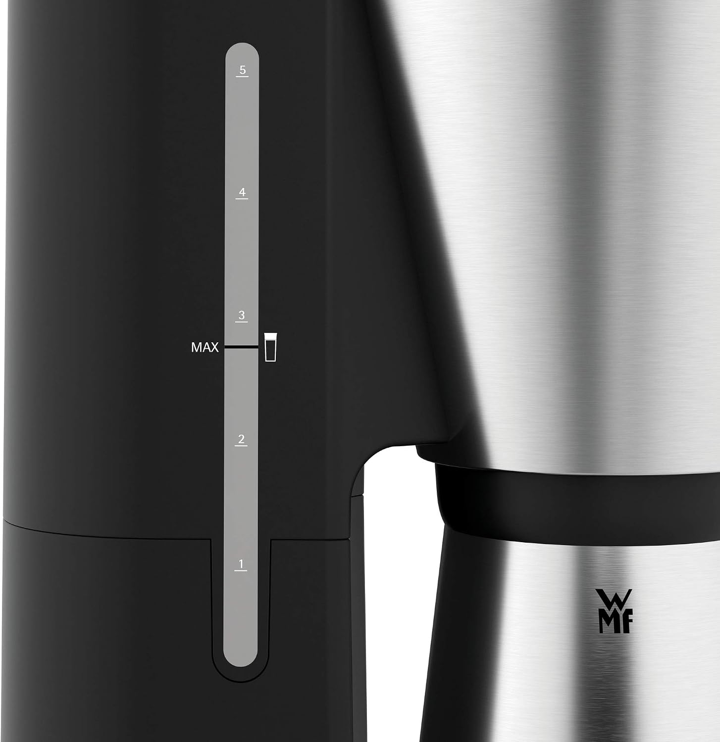 WMF KITCHENminis 0412260011 Aroma Filter Coffee Maker, Thermo-To-Go, Compact, Insulated Jug and Takeaway Mug, Cromargan High Quality, 760 W, Up to 5 Cups