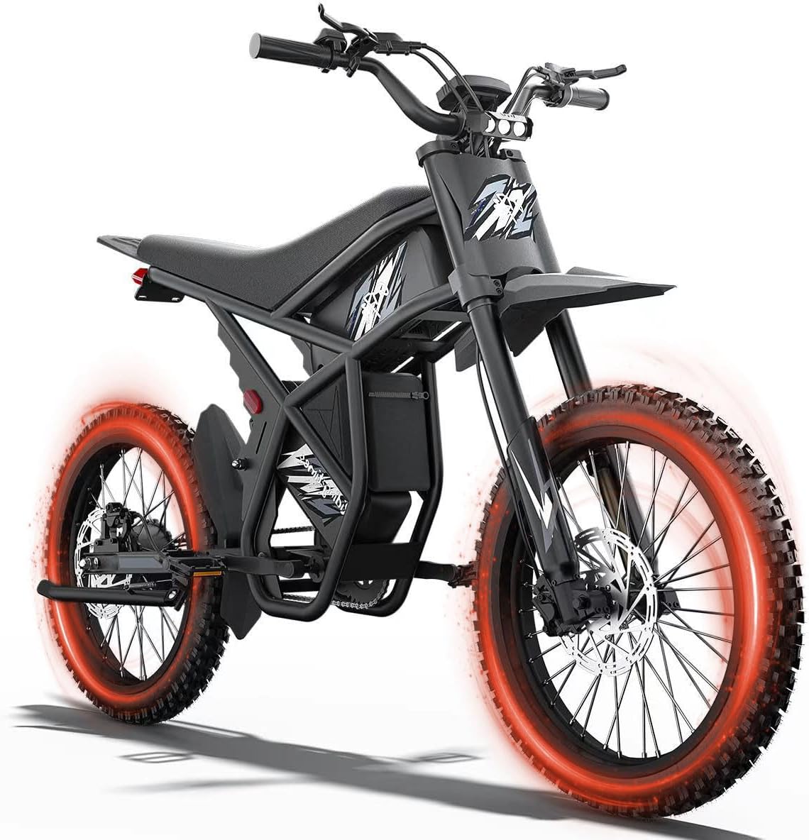 Bootime GT73 PRO/ GT73 Electric Dirt Bike for Adults Teens - 3000W/ 2500W Motor 50/37 MPH High-Speed, 25' Fat Tires & Dual Removable Battery(60V/48V) | All-Terrain Off-Road eBike for Snow, Sand
