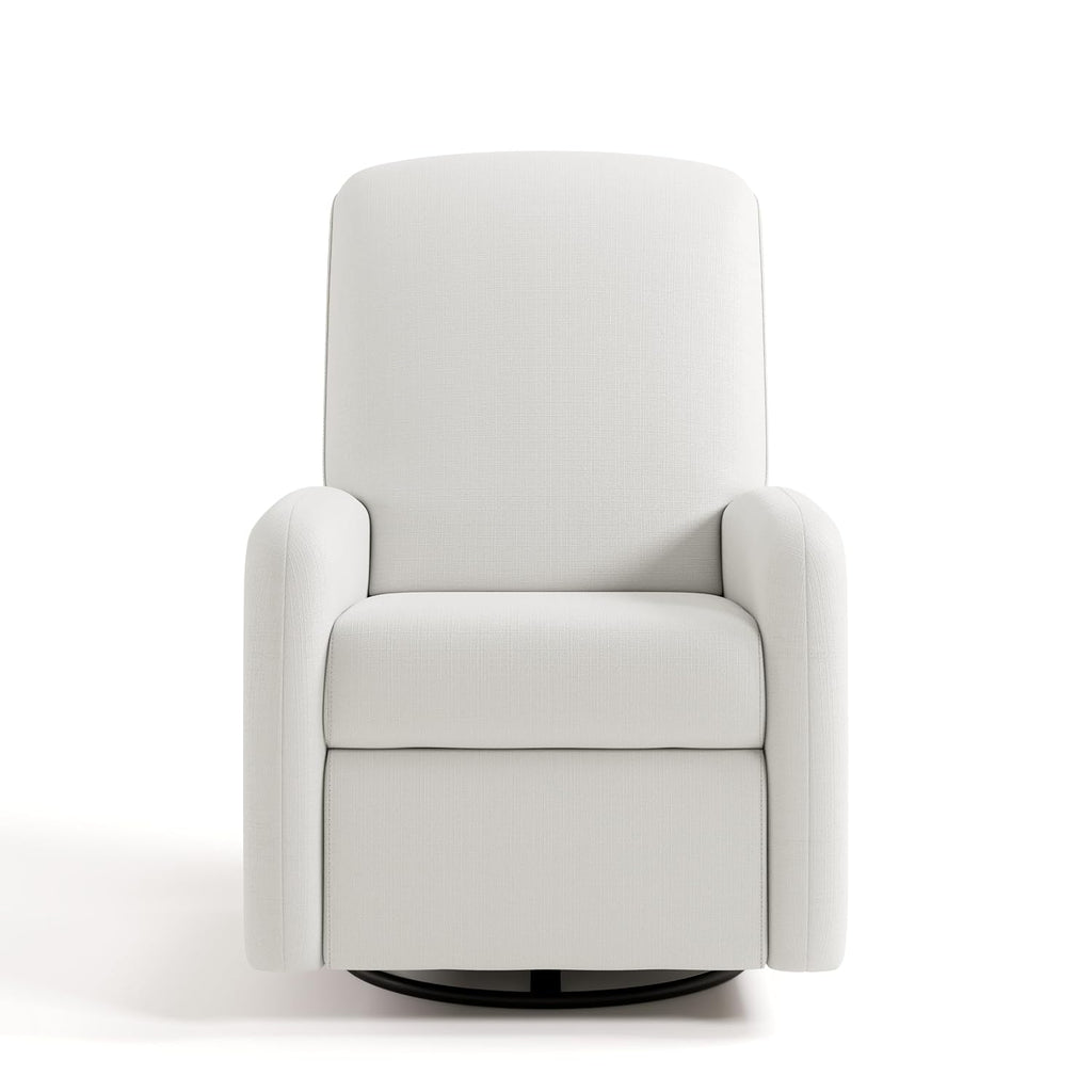 Graco Bellwood Power Recliner Swivel Glider (Ivory Basketweave) – Electronic Power Recliner for Nursery, Includes Dual-USB Charging Port for USB-A & USB-C, Glider Rocking Chair with Full Recline