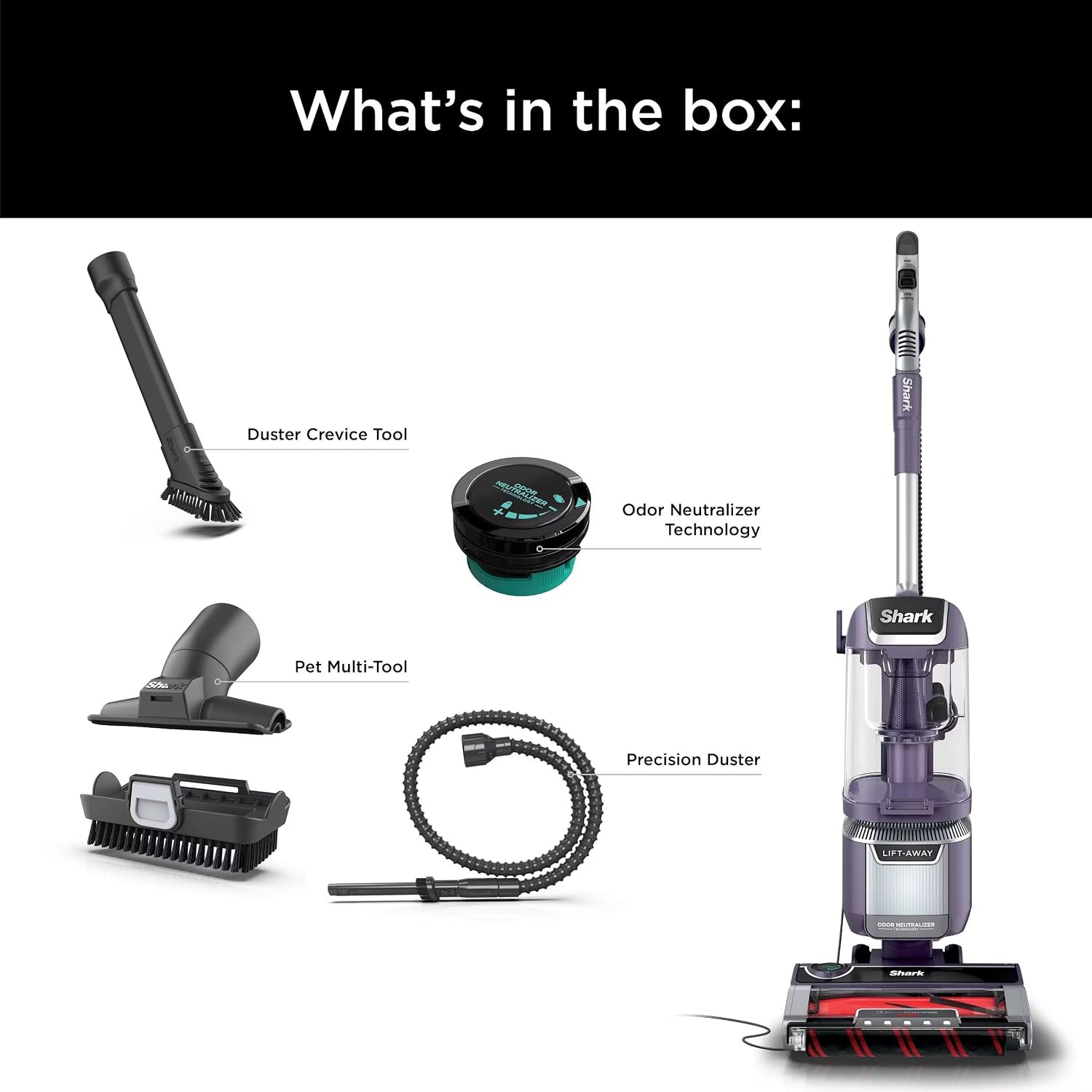 Shark LA701 Rotator Pet Lift-Away ADV Upright Vacuum with DuoClean PowerFins HairPro & Odor Neutralizer Technology, Purple (Renewed)