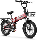 Aipas F3 Electric Bike for Adults with 1500W Motor Peak, 48V 12.8Ah Removable Battery Max 62 Miles 28MPH,20' x 3.0 Fat Tire Folding Electric Bike with 7-Speed and Full Suspension.