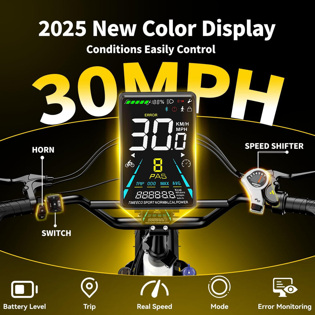 Jasion X Hunter ST 20' Electric Bike for Adults,Peak 1400W Motor,30MPH Max Speed Foldable Ebike,71 Miles Range Folding E Bicycles,624WH Battery,Hydraulic Disc Brakes,UL 2849 Certified