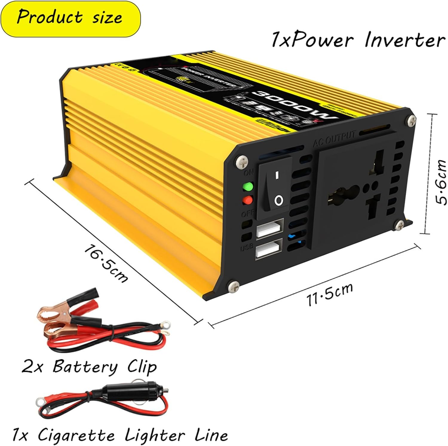 3000W Solar System Kit with 75W Folding Panel, 12V to 220V Inverter, 50A Controller, Portable Solar Generator for Home & Off-Grid Power Solutions, Yellow