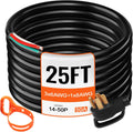VEVOR 25 FT 50 Amp Generator Extension Cord 6/3+8/1 AWG STW 50A RV Power Cord NEMA 14-50P to Bare Wire Cut Cord for Manual Transfer Switch Home Backup Camper Trailer Temporary Power ETL Certified