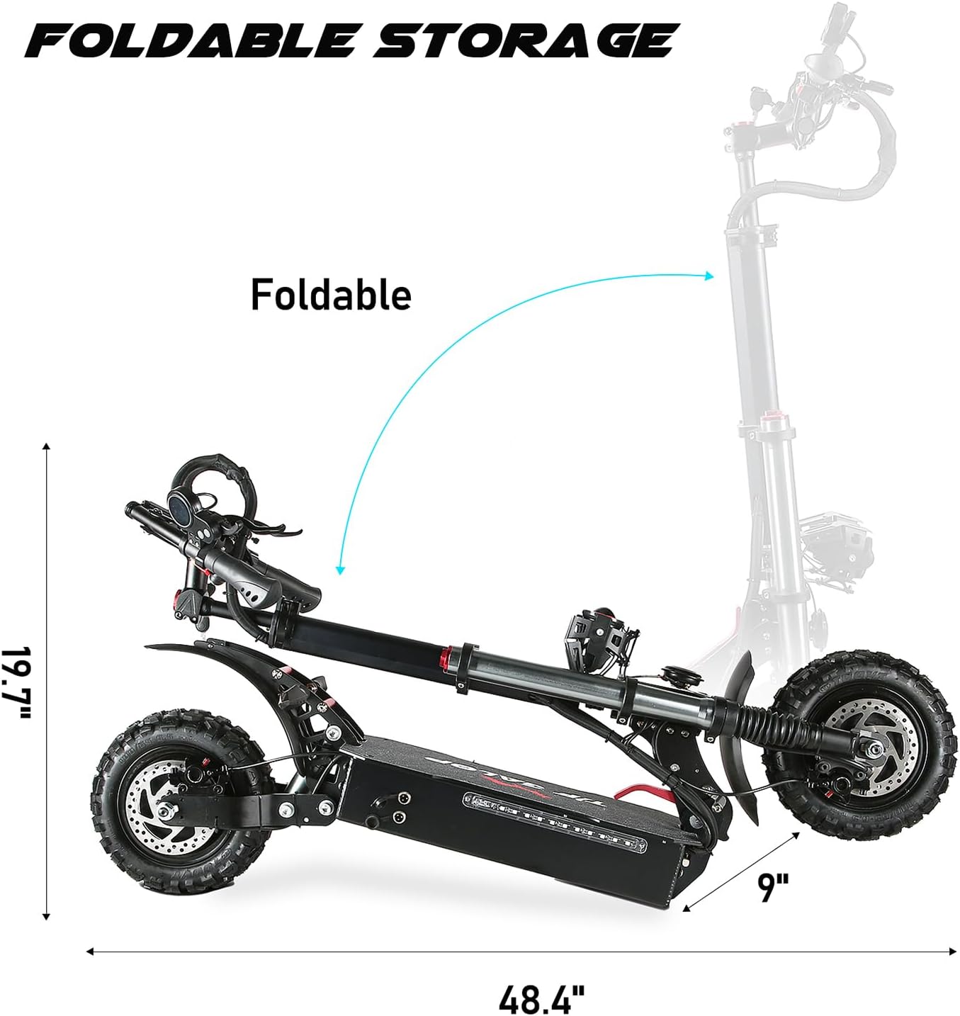 COFANSON Adult Electric Scooter 5600W Dual Motor with Seat, Top Speed 50mph, Range 50-60 Miles, Foldable Commuter Electric Scooter