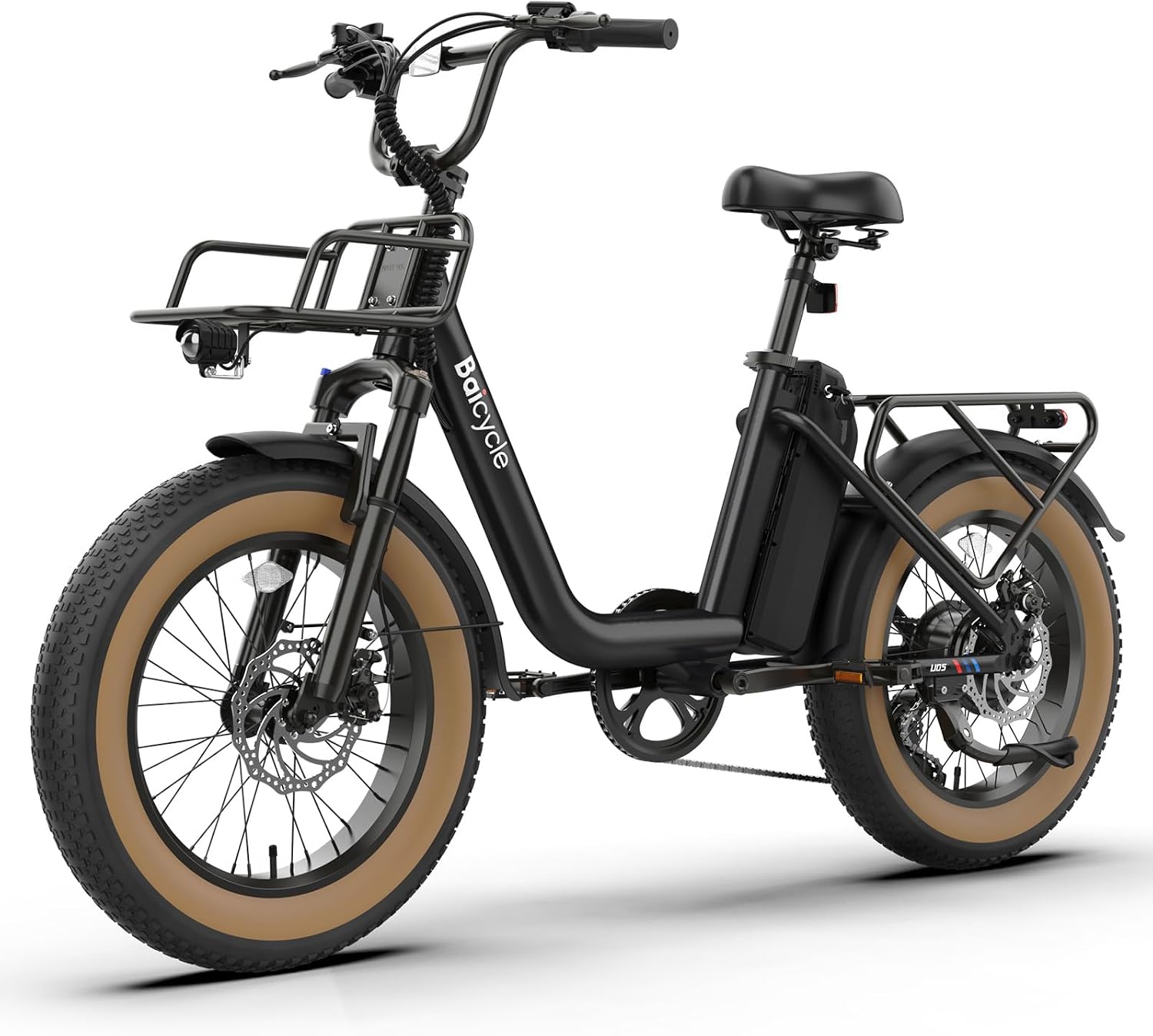 Baicycle 1800W Peak Electric Bikes for Adults 20' Fat Tire E Bike with 90 Miles(PAS) Max Range 28 MPH Electric Bicycle Step-Thru Ebikes with 48V Removable Battery 7 Speed Ebike