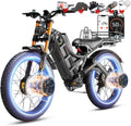 eAhora Romeo Pro 3 Electric Bike - [2026 Latest] 50MPH 5600W Dual Motor 60V 80AH 250Miles Long Range Ebike for Adults, 26' * 4.0 Fat Tire Fast Electric Mountain Bike Full Suspension Off-Road E-Bike