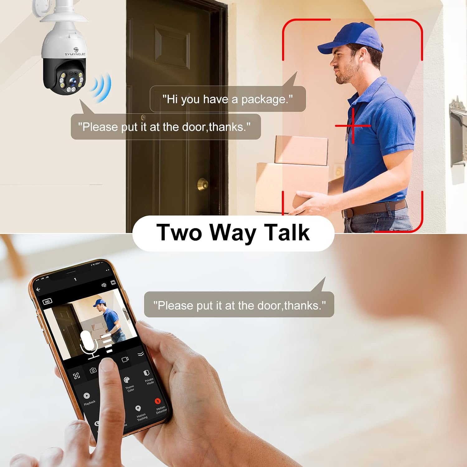 SYMYNELEC 5GHz/2.4GHz Light Bulb Security Camera Outdoor Waterproof 2.5K, 5G Dual Band WiFi Light Socket Security Camera with AI Human Motion Detection Tracking 4MP Color Night Vision Alexa (2 PCS)