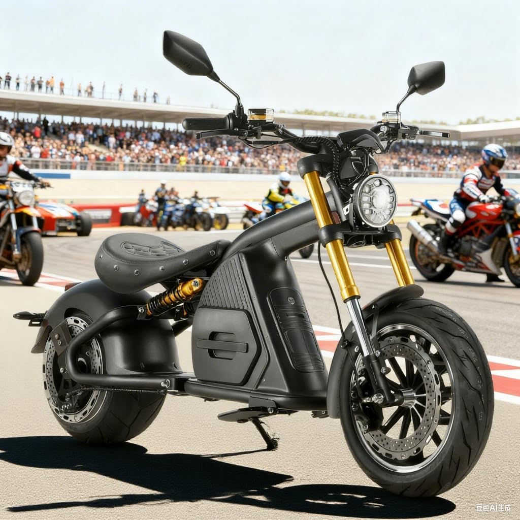 eAhora 4000W M8S Electric Motorcycle for Adults,72V 35Ah Lithium Battery 87 Miles Long Range, Full Suspension Dual Hydraulic Brakes,IP6 Color LCD Display Street Legal High Speed Bike