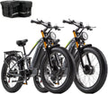 2026 Dual Motor Electric Bike for Adults AWD 5000W/3000W Peak 40 MPH/30 MPH E Dirt Bike, 52V/48V Removable Battery 65/80/150 Miles Max Long Range with Full Suspension 26' Fat Tires Mountain Bike