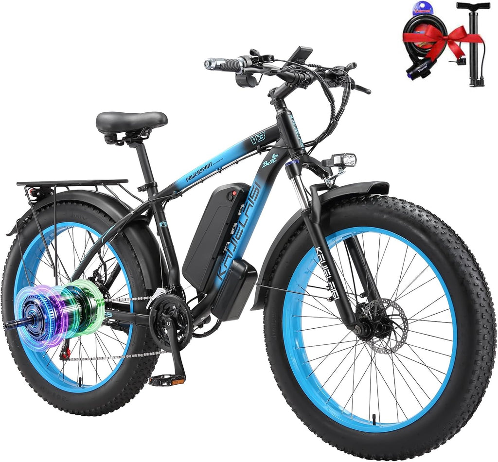 Electric Bike for Adults, 2000W Peak High Torque Motor, 48V 15Ah Removable Battery, 28MPH Max Speed, 26' Fat Tire, Dual Disc Brakes, Perfect for Mountain Hilly Commute & Outdoor Adventure