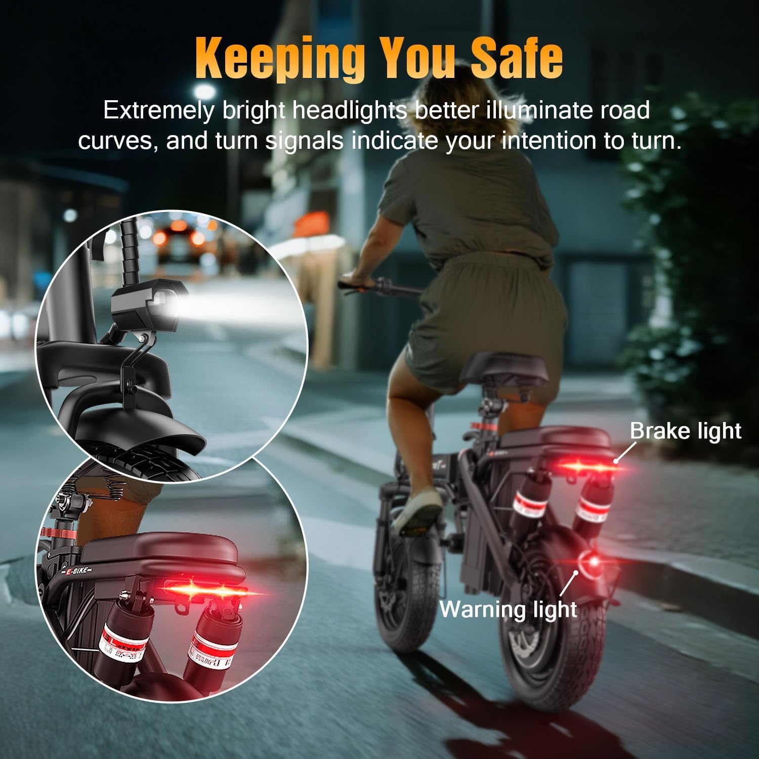 AZHAR Foldable Electric Bike for Adults Teens, 1200W Peak Motor, Up to 25 MPH, 45 Miles PAS Range, Dual Suspension, 14' Tires, 3-Speed Modes, Compact & Portable Electric Mini Bike, Commuting Ebike