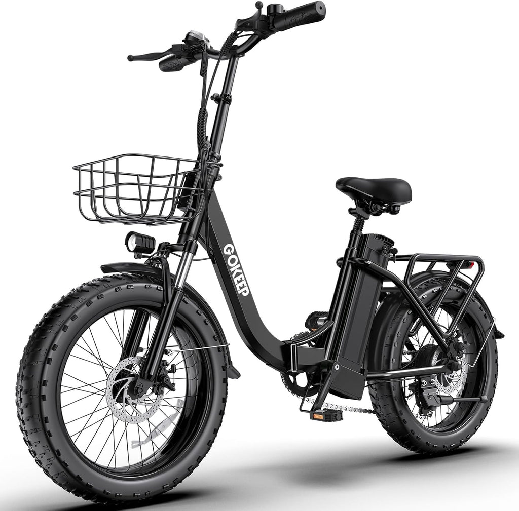 Electric Bike for Adults 20' Fat Tire 1300/1800W Peak Motor 52V 13/18.2AH Removable Battery 35/86 Miles PAS Range,20MPH,Folding EBike with Shimano 7 Speed and Adjustable Seat