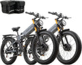 2026 Dual Motor Electric Bike for Adults AWD 5000W/3000W Peak 40 MPH/30 MPH E Dirt Bike, 52V/48V Removable Battery 65/80/150 Miles Max Long Range with Full Suspension 26' Fat Tires Mountain Bike