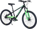 Kids Mountain Bike, 20 24 Inch Kids Bike for Boys Girls Age 7-12 Years, High Carbon Steel Bicycle, Suspension Fork, Dual Disc Brakes, Single Speed, Multiple Colors