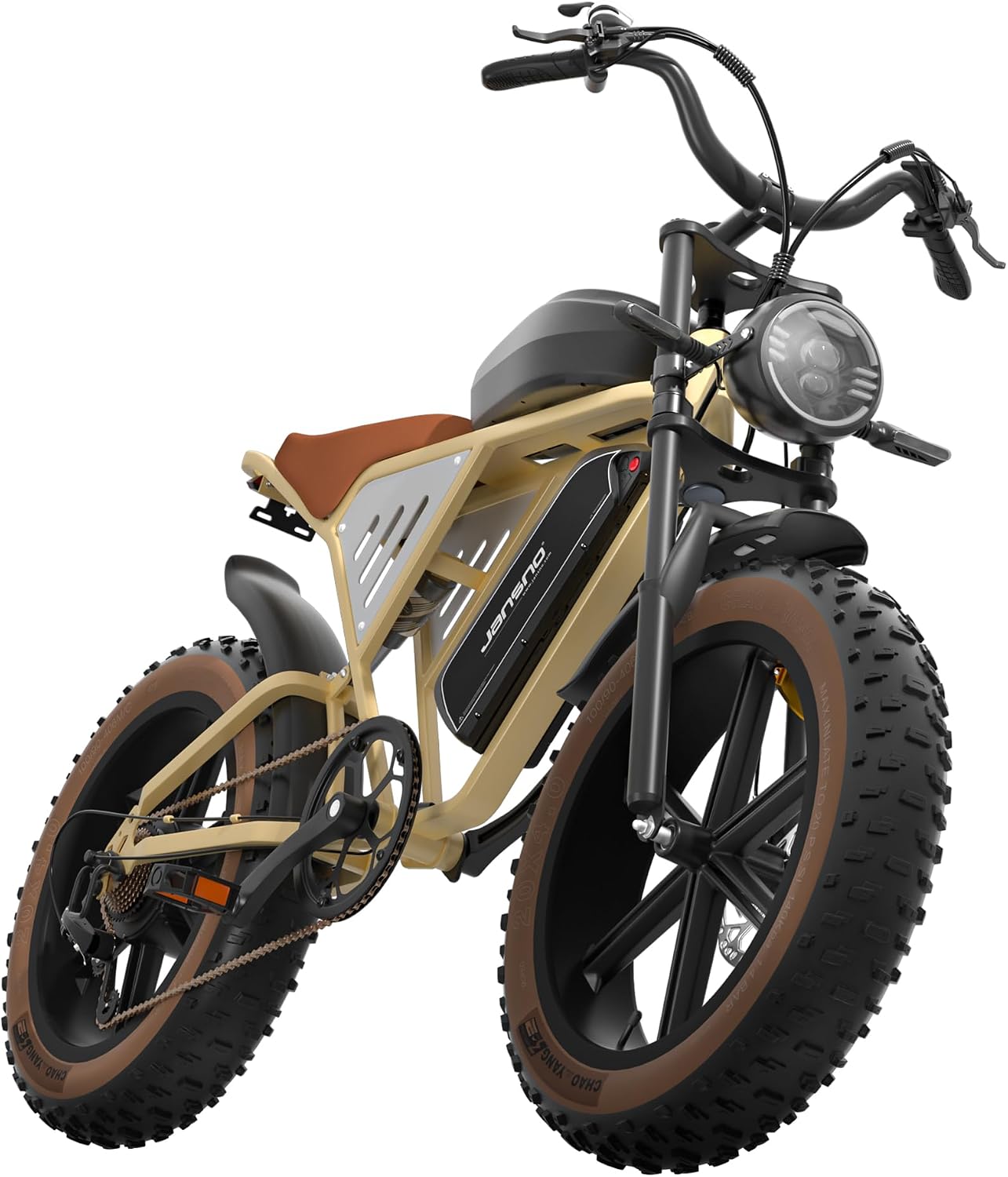 JANSNO Electric Bike 20' x 4.0 Adult Electric Bike with 750W Brushless Motor with Unlockable Rage Mode, 48V 34Ah Modular Dual Batteries, Extra Long Range, 7-Speed Transmission UL Listed