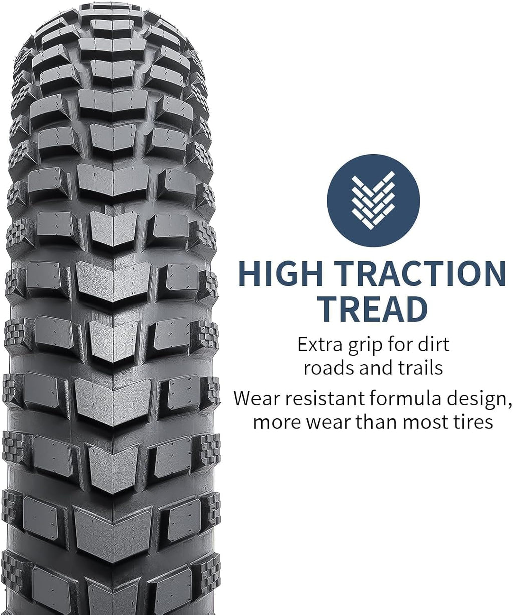 YUNSCM 2-PCS 20' Fat E-Bike Tires 20x3.0/76-406 Compatible with Electric Bike 20 x 3.0 20X3 All-Terrain Directional Tread Bicycle Tires (Y-1136)