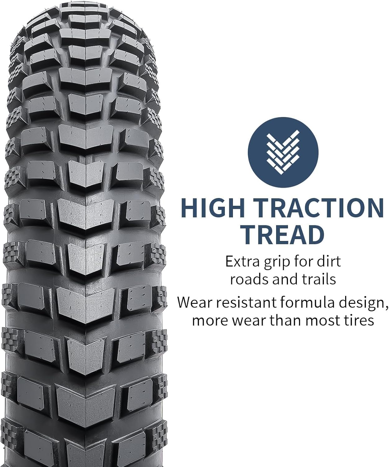 YUNSCM 2-PCS 20' Fat E-Bike Tires 20x3.0/76-406 Compatible with Electric Bike 20 x 3.0 20X3 All-Terrain Directional Tread Bicycle Tires (Y-1136)