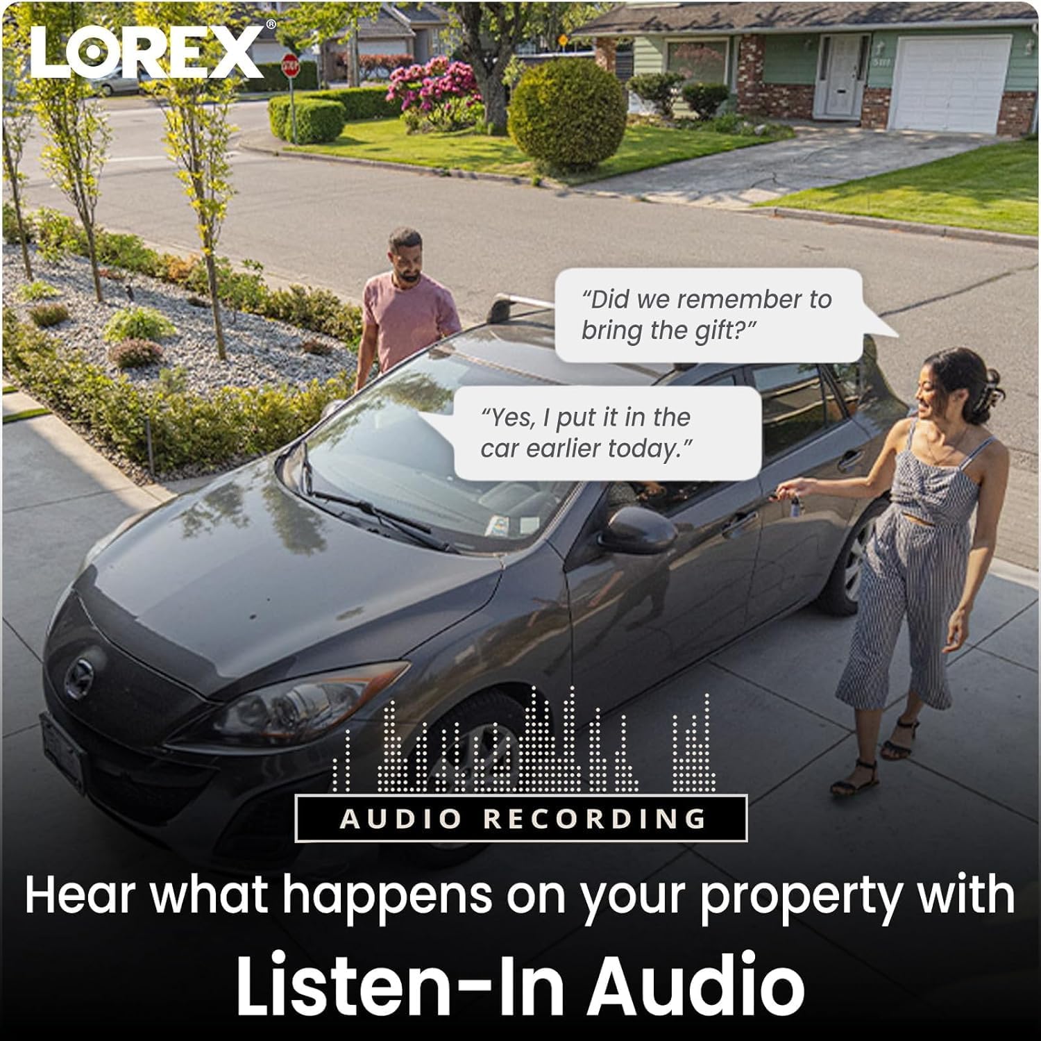 Lorex 4K 8MP IP Bullet PoE White Wired Security Camera | Add-On Camera | Color Night Vision | Smart Motion Detection (Person/Vehicle) | Listen-in Audio | IP67 Weatherproof | Metal Housing
