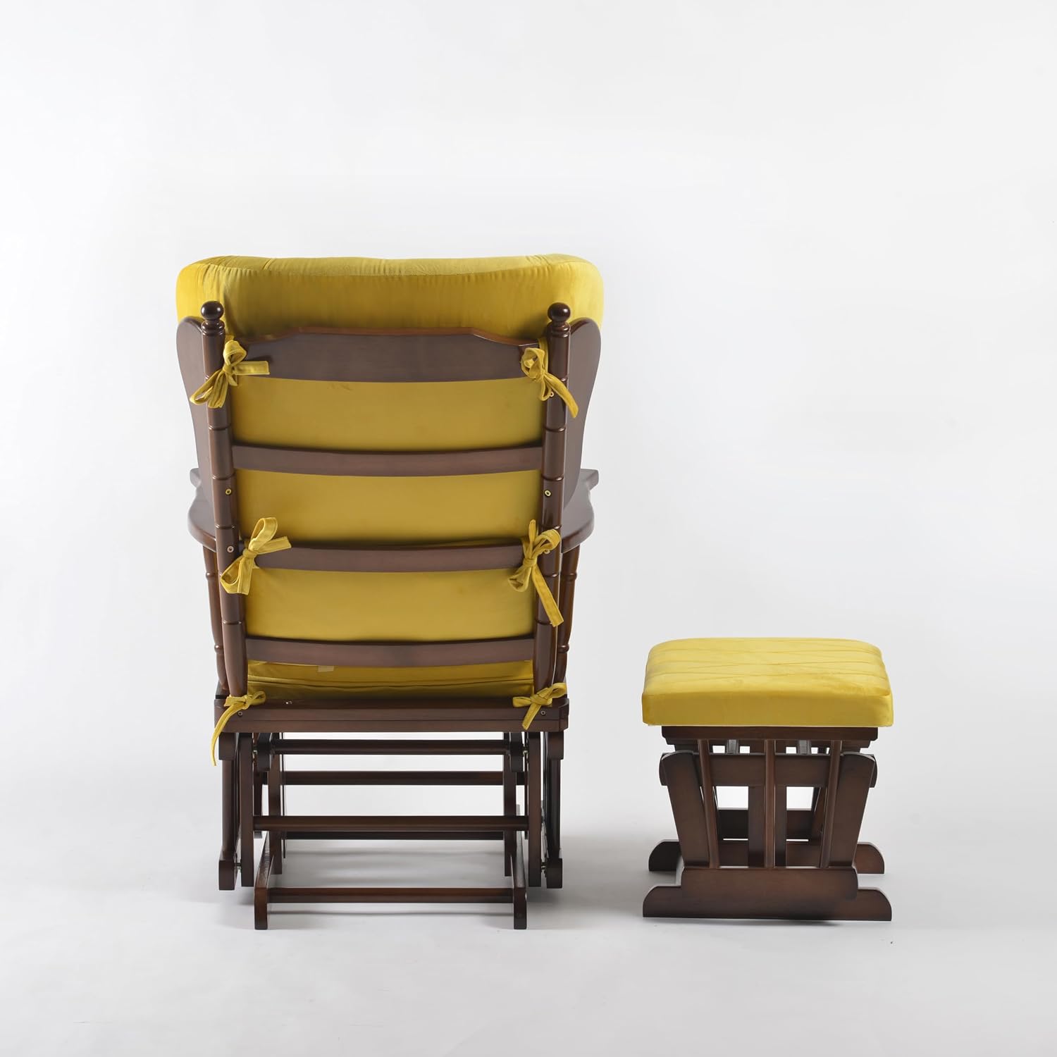 Comfort Deluxe Glider Chair and Ottoman Set (Yellow)