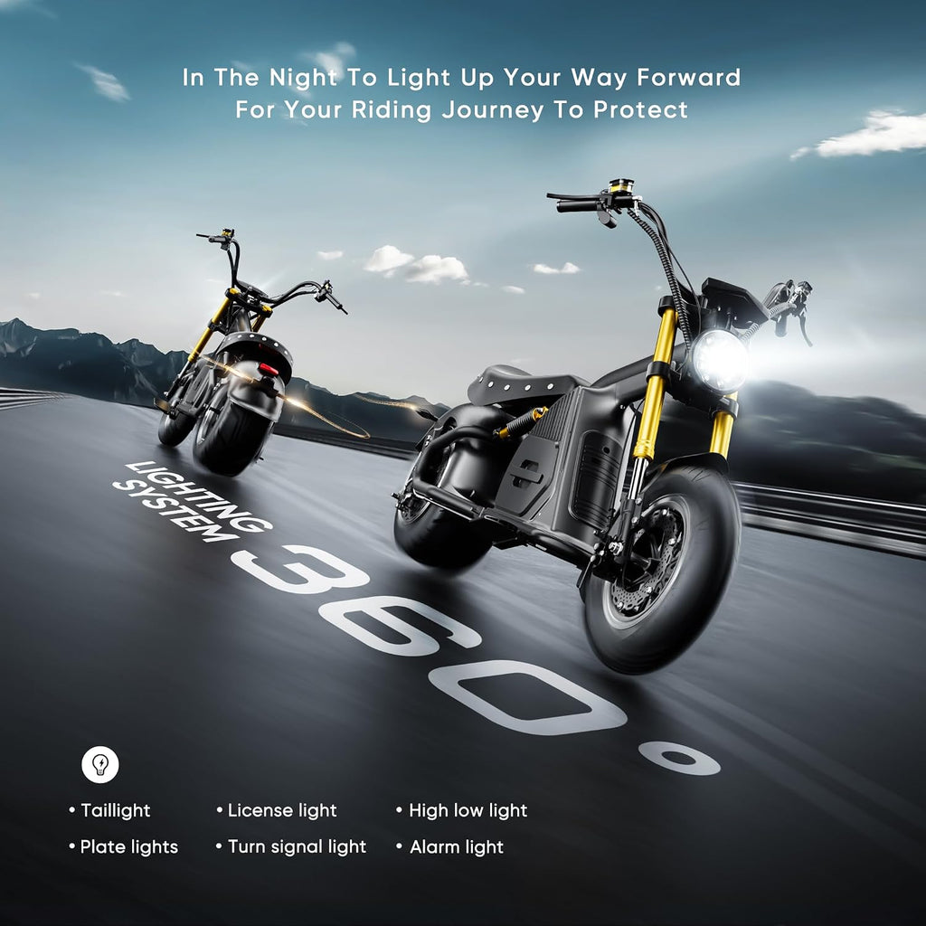 eAhora 4000W M8S Electric Motorcycle for Adults,72V 35Ah Lithium Battery 87 Miles Long Range, Full Suspension Dual Hydraulic Brakes,IP6 Color LCD Display Street Legal High Speed Bike