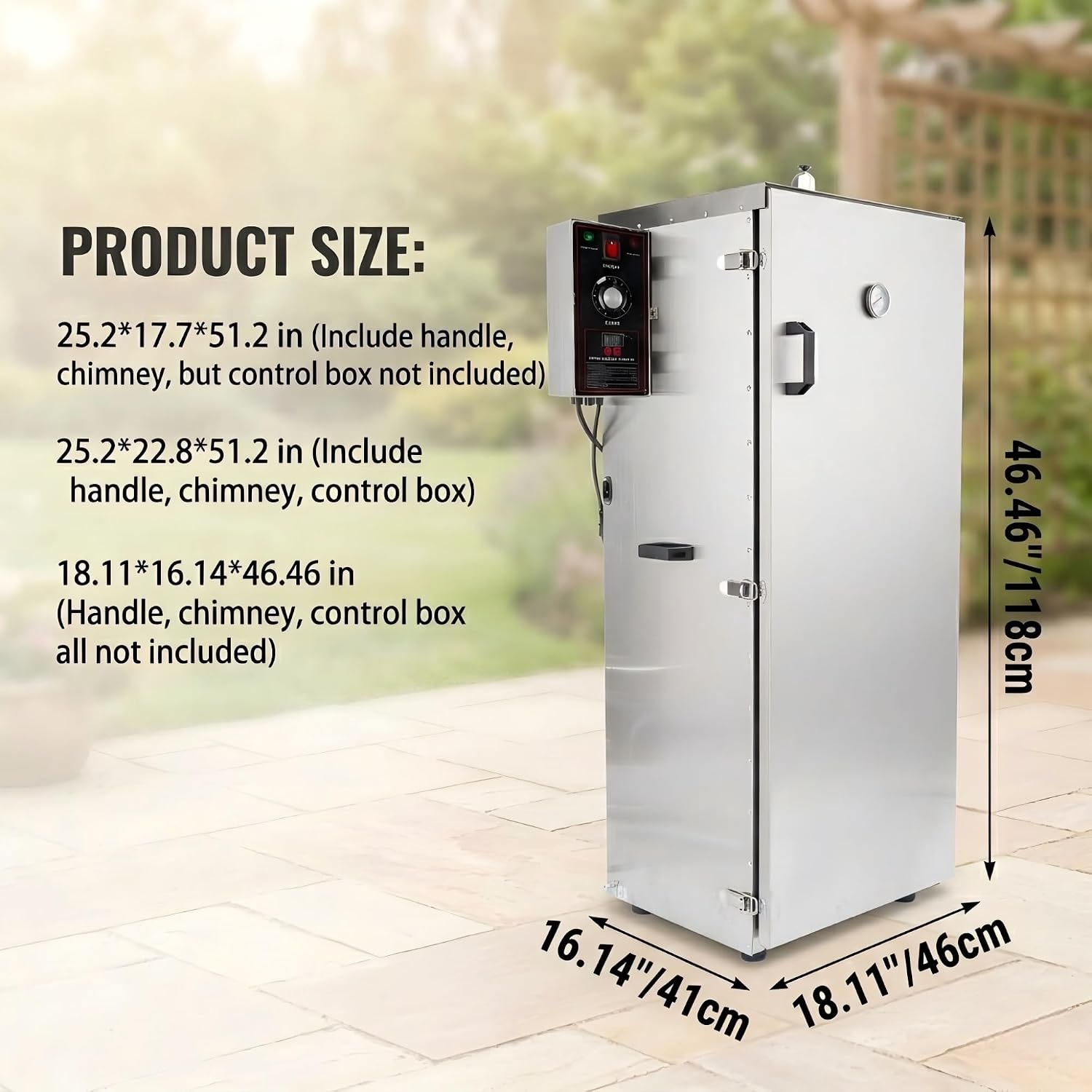 CLIVIA Electric Vertical Smoker, 8 Layers Outdoor Digital BBQ Smoker Oven with Adjustable Temperature&Time Controller, Barbecue Cooking, Grilling Smoking for Fish, Sausage, Jerky (DSH-S50B)