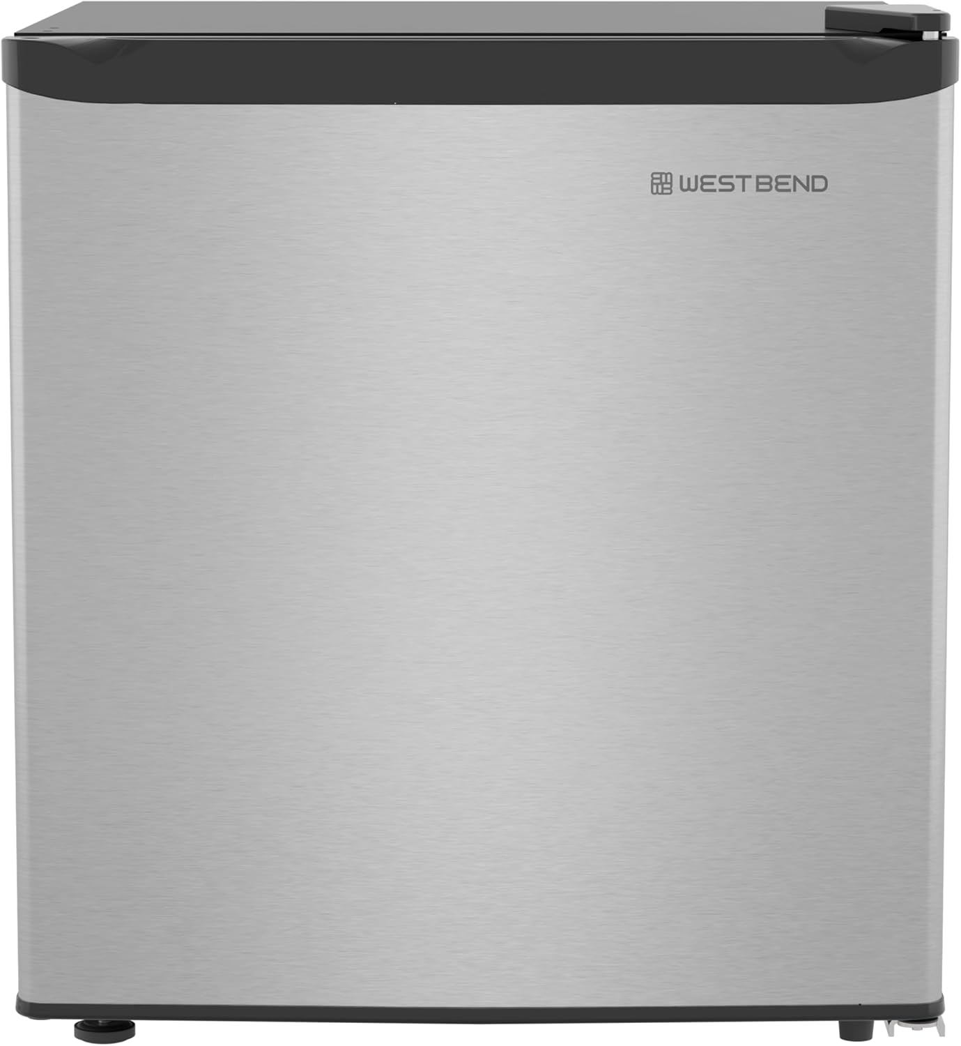 West Bend Mini Fridge Compact Refrigerator for Home Office or Dorm, Auto Defrost with Reversible Door, Energy Star Rated, 1.6-Cu.Ft., Stainless Steel