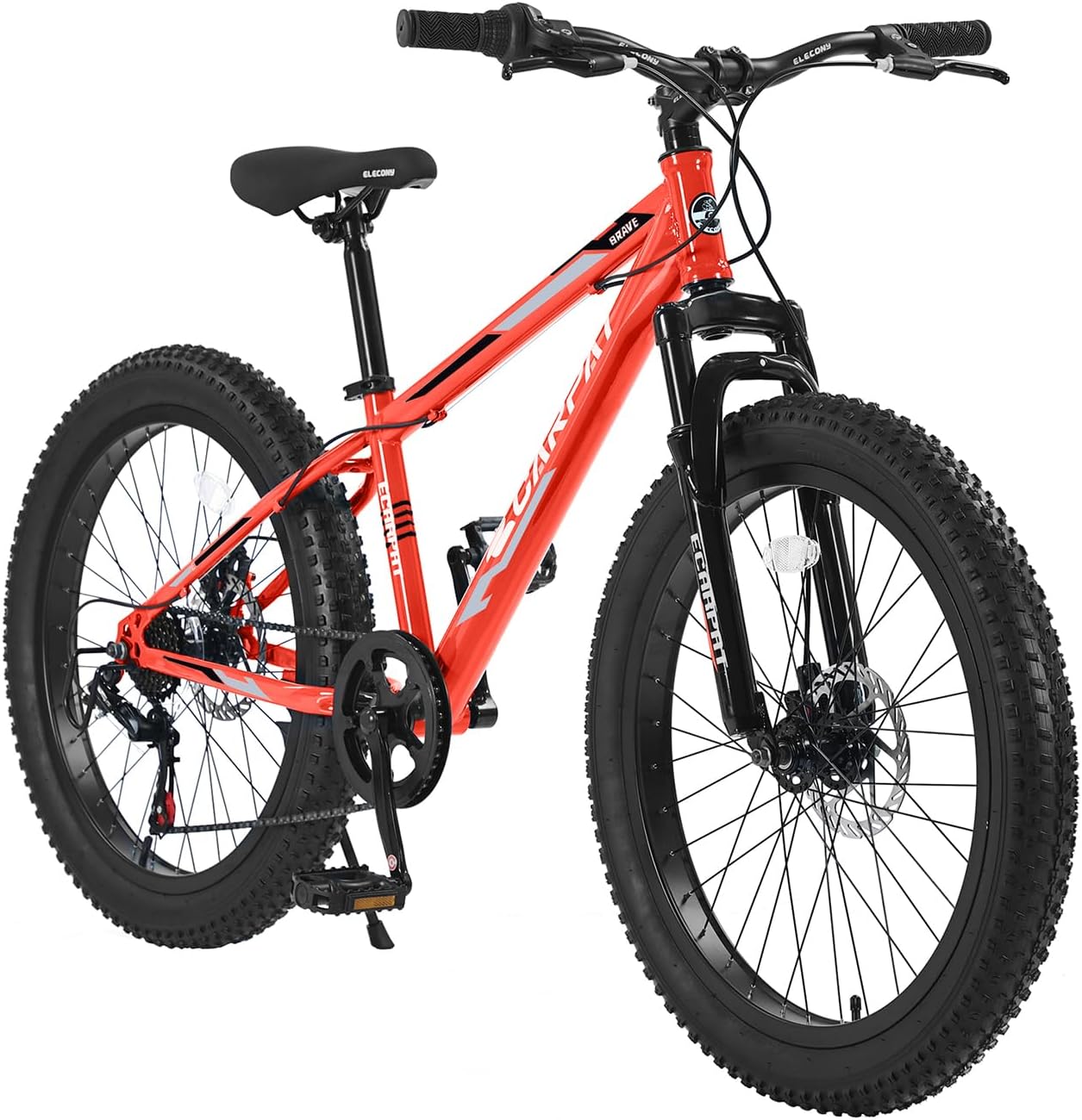 20/24/26 Inch Fat Tire Mountain Bike Variable Speed Dual Disc Brake Kids Adult Free Return