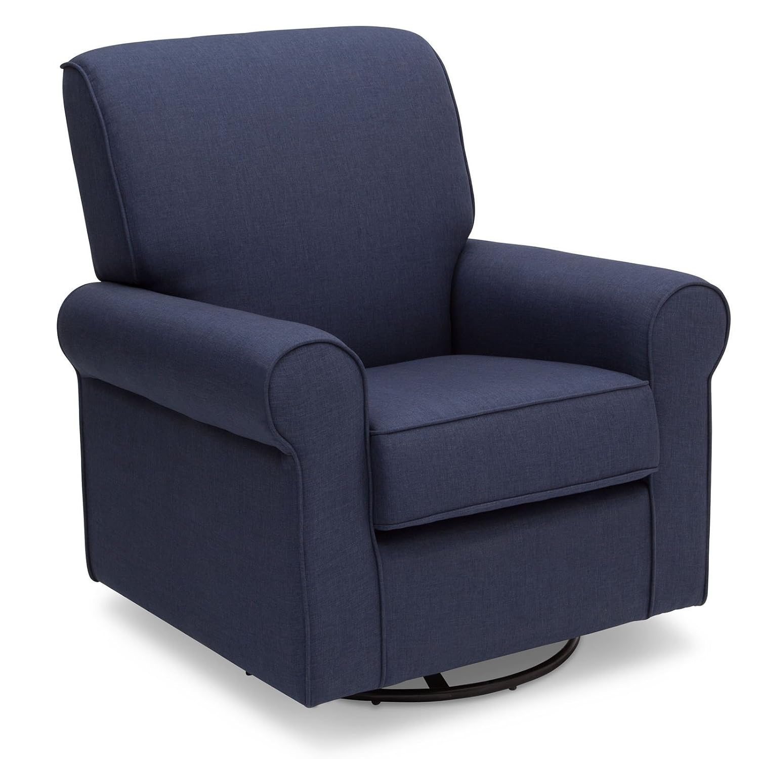 Delta Children Avery Upholstered Glider Swivel Rocker Chair, Metal, Sand