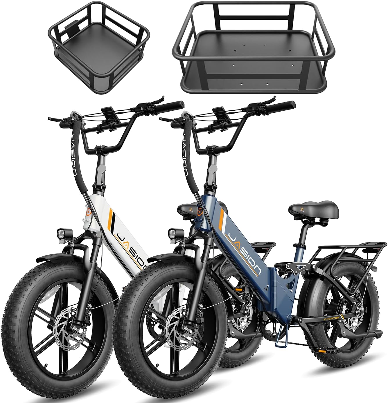 Jasion X Hunter ST 20' Electric Bike for Adults,Peak 1400W Motor,30MPH Max Speed Foldable Ebike,71 Miles Range Folding E Bicycles,624WH Battery,Hydraulic Disc Brakes,UL 2849 Certified