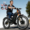 2026 eAhora Romeo Dual-Motor Ebike - 50Mph 5600W 60-80AH 250Miles Long Range Electric Bike for Adults, Full Suspension Hydraulic Brakes Electric Bicycle, 26' Mountain Bike for Off-Road Commuting