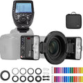 Godox MF12 MF12-K2 Macro Flash w/Xpro-C Trigger Off-Camera TTL Flash Speedlite 12W, 2.4G Wireless Control, TTL/M Mode, Built-in 3.7V/6.29W Lithium Battery, Compatible with Canon