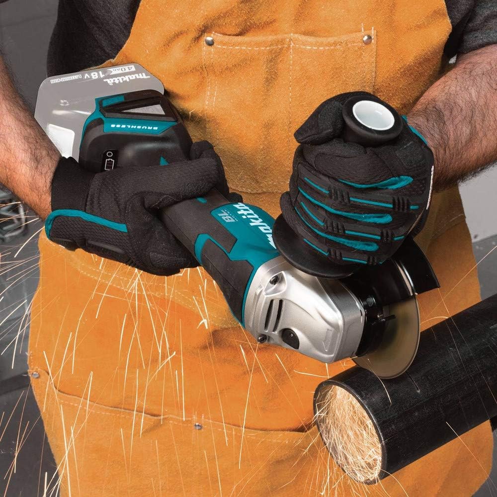 Makita XAG11Z 18V LXT® Lithium-Ion Brushless Cordless 4-1/2' / 5' Paddle Switch Cut-Off/Angle Grinder, with Electric Brake, Tool Only