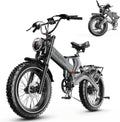 bluebiko 2000W/3000w Peak Electric Bike for Adults, 48V 35AH/52v 30AH Removable Battery, 100+Miles Long Range Foldable Electric Bike, 20'x4.0' Fat Tire, All Terrain Ebike