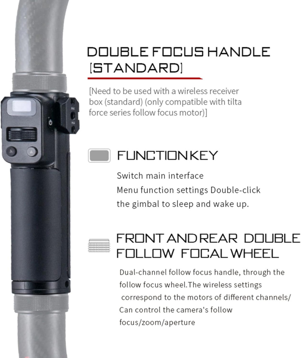 Tilta Advanced Ring Grip Compatible with DJI RS2, RS3 Pro, RS4, RS4 Pro, RS5 | Wireless Focus & Gimbal Control | Multi Power Support