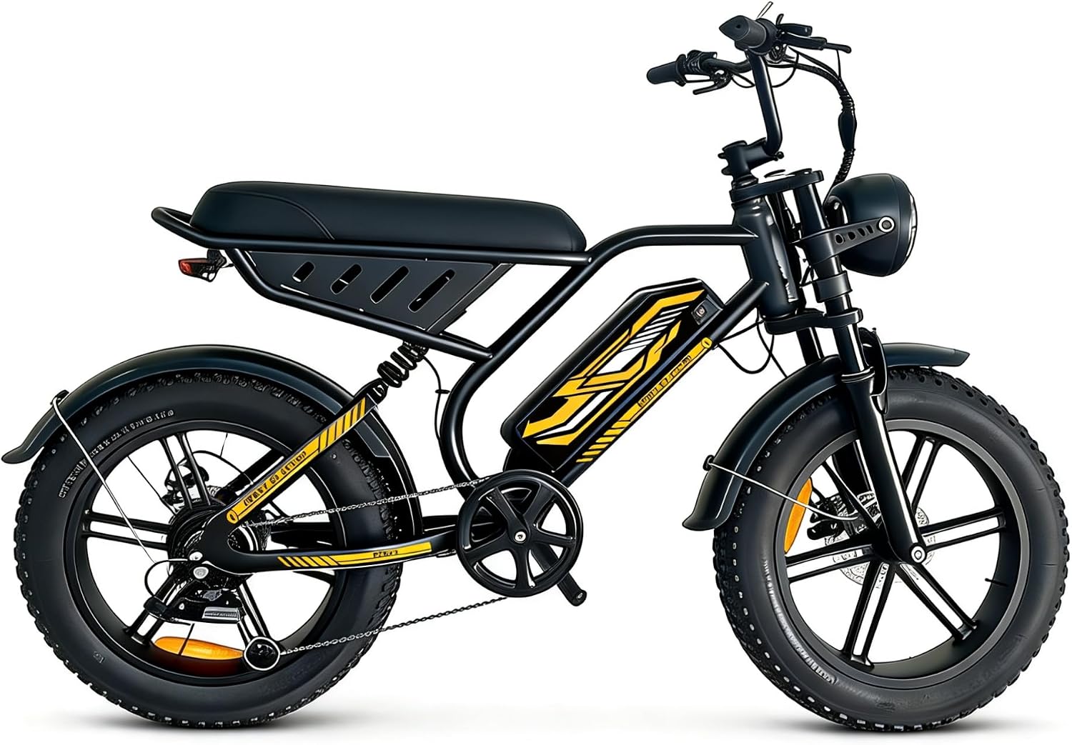 Fat Tire Electric Bike for Adults - 20'x4' Tires, 1000W Peak Motor, 25MPH, 7-Speed Electric Mountain Bike, 48V Removable Battery, 60-Mile Range