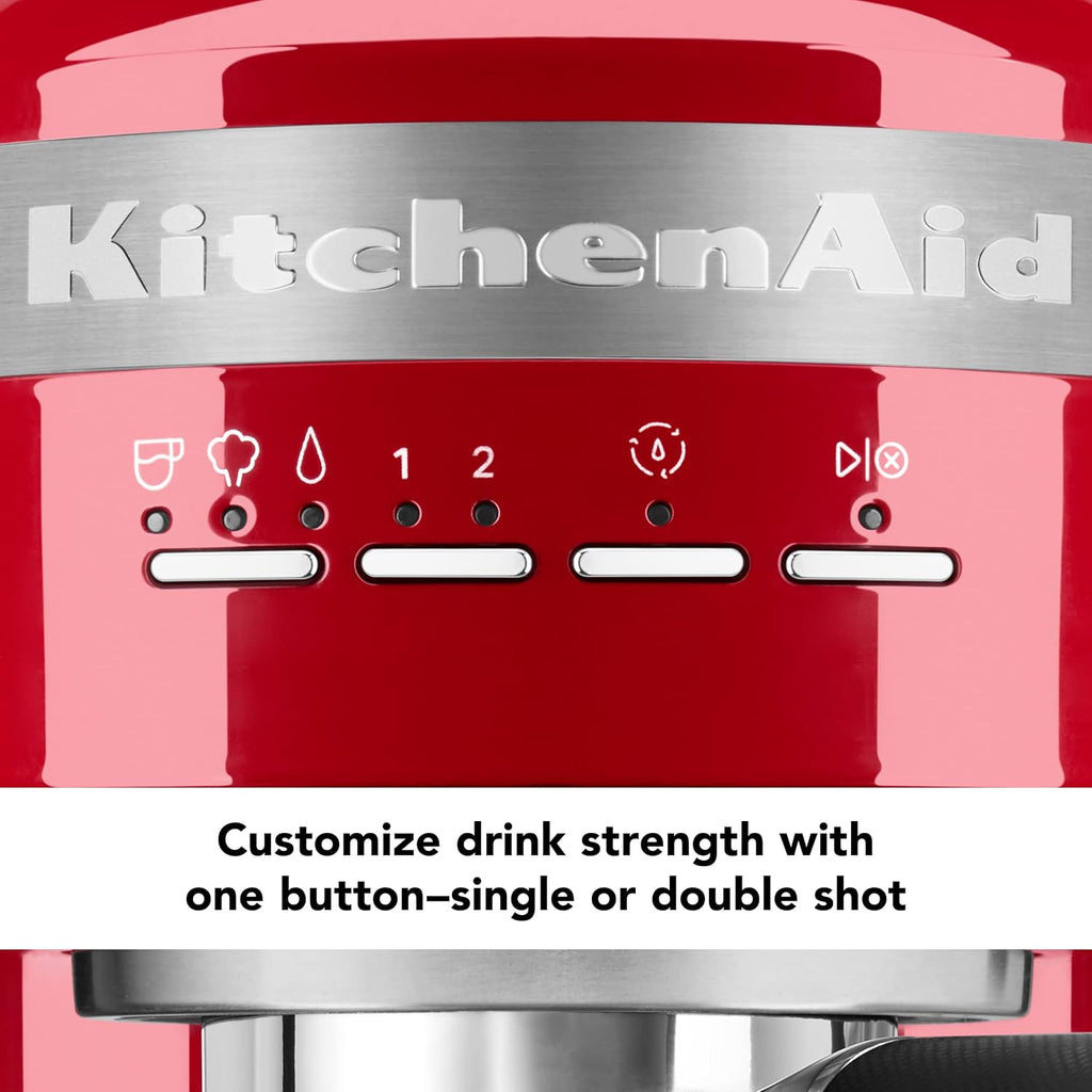 KitchenAid Metal Semi-Automatic Espresso Machine - KES6503, Empire Red