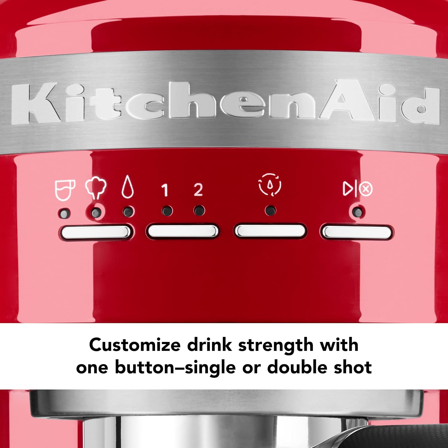 KitchenAid Metal Semi-Automatic Espresso Machine - KES6503, Empire Red