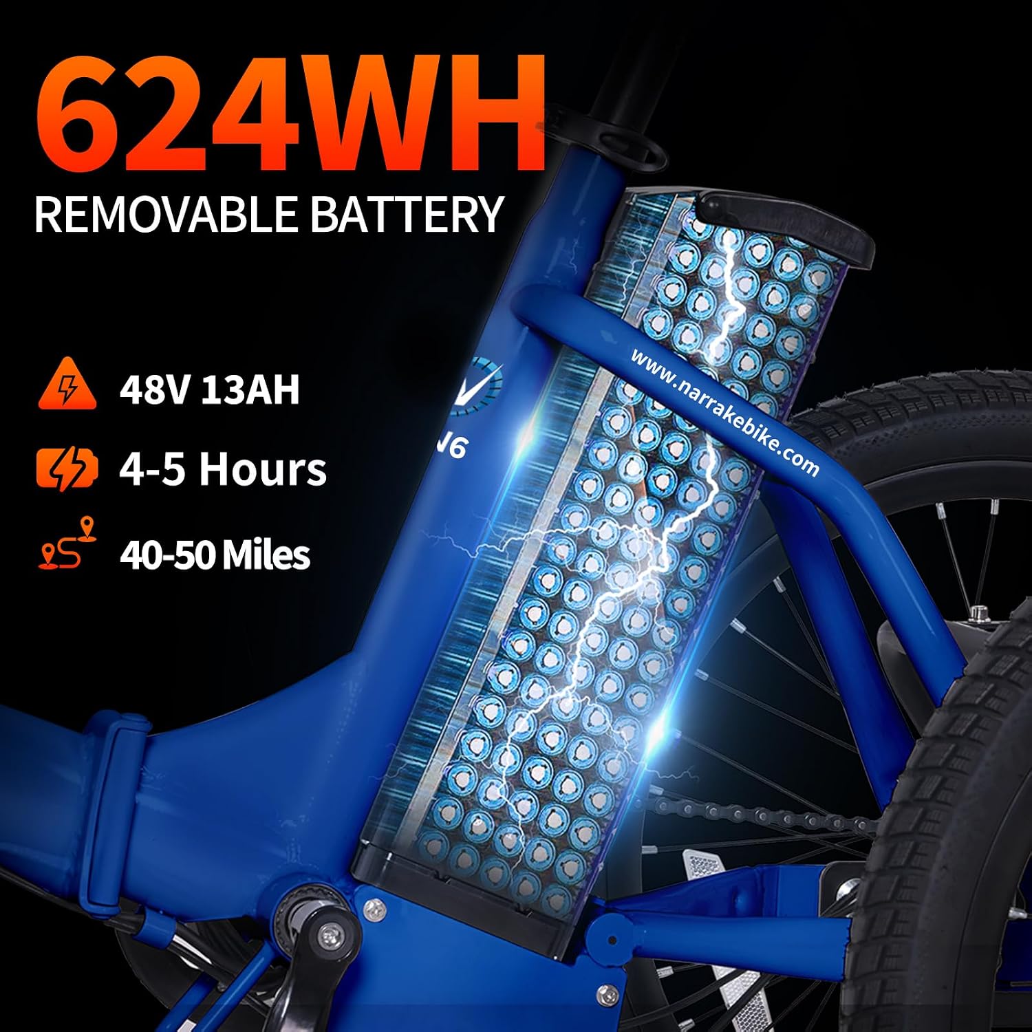 NARRAK Electric Tricycle for Adults,Fat Tire Folding Electric Trike,3 Wheels Electric Bicycle Bikes, Peak 700W/1100W Step-Thru Etrike with Removable Battery and Large Basket