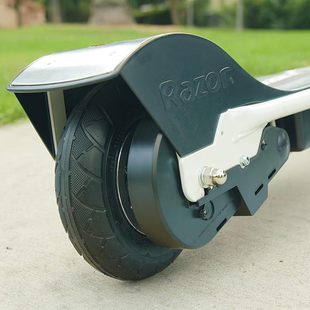 Razor E200 Electric Scooter for Teens & Adults - 12 MPH High-Torque Motor, 40 Min Ride Time, 154 lbs Max Weight, 8' Pneumatic Tires, Steel Frame, White