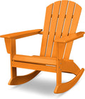 POLYWOOD® Nautical Adirondack Rocking Chair in Tangerine
